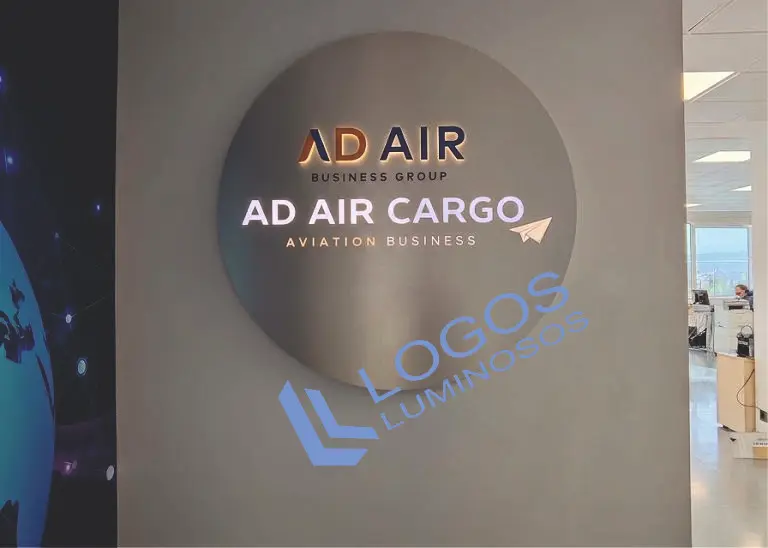 logotipo luminoso corporativo troquelado Rotulo luminoso corporativo troqueladp